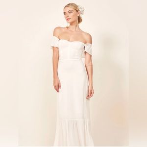 REFORMATION Butterfly Dress in Ivory Size US 12